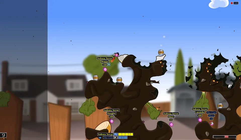Official Hedgewars screenshot; not a screenshot of the linked browser game